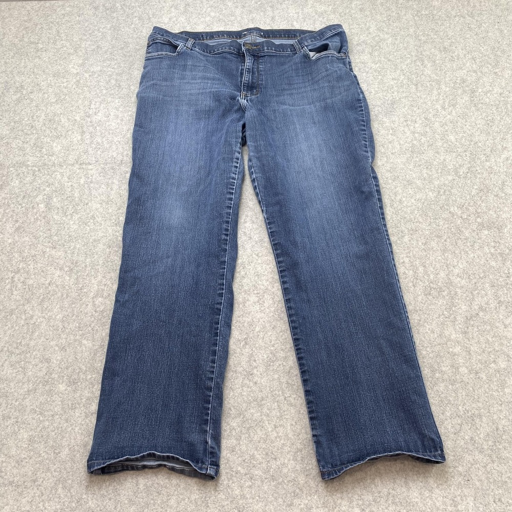 Lee 1889 Mens 40x28 Relaxed Fit Jeans (37x27) Blue Medium Wash Straight Denim
